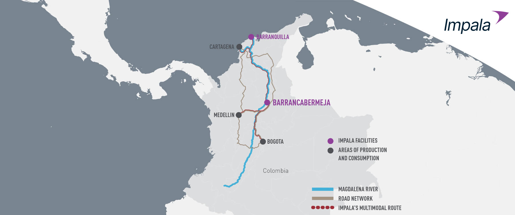 Fluvial Operations Colombia map HD